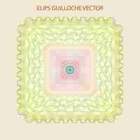 Vector elips guilloche vector color