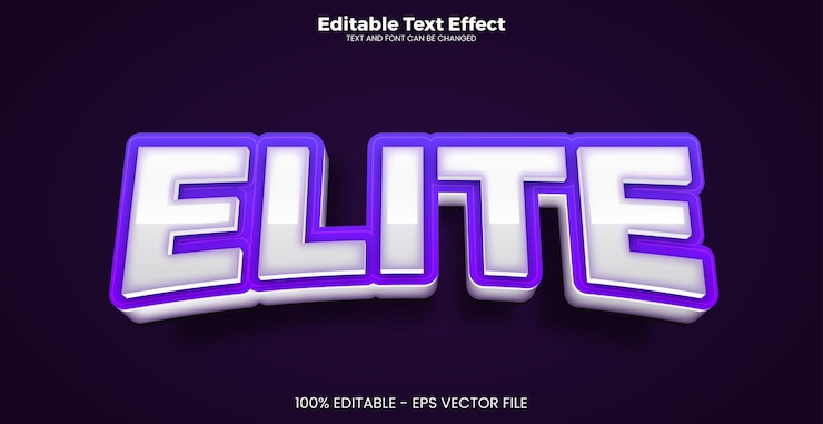 Vector elite bewerkbare tekst-effect in moderne trend stijl