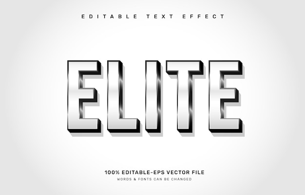 Elite bewerkbare tekst-effect sjabloon