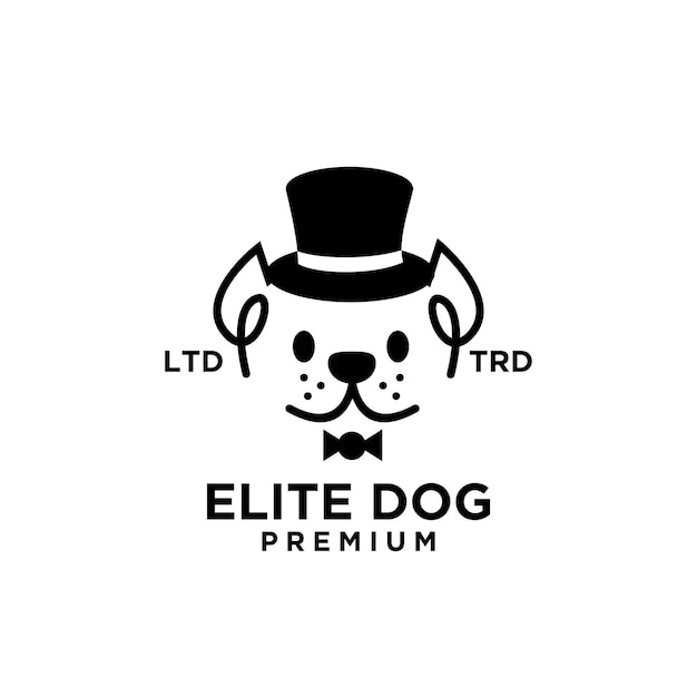 Дизайн векторного логотипа elite dog