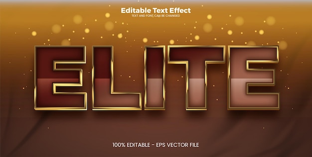 Elite editable text effect in modern trend style