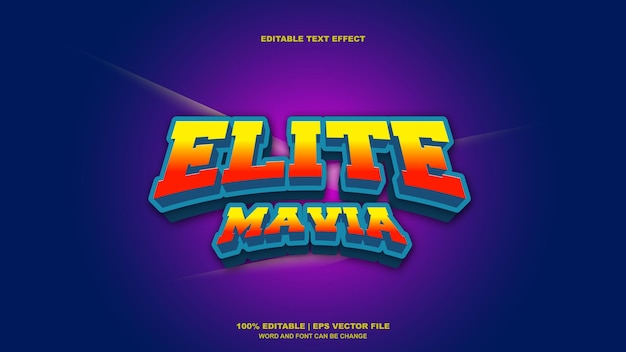 Elite mavia-teksteffect