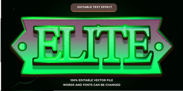 Elite Modern Text effect editable