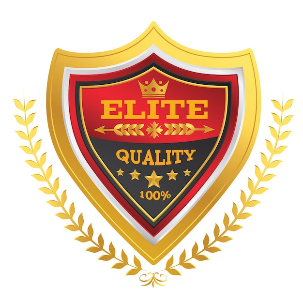 Vector elite quality champion award in illustrator