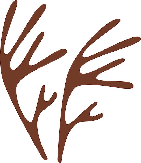 Vector elk animal horns