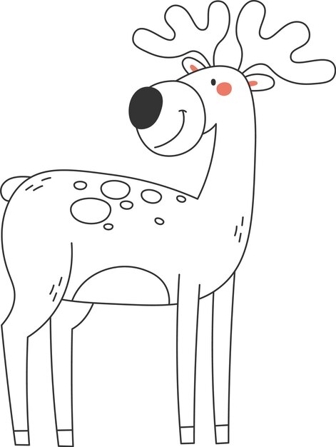 Vector elk animal outline