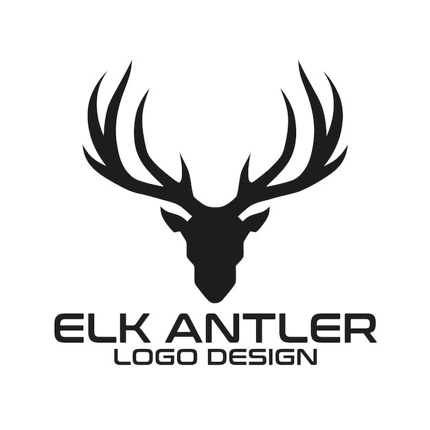 Elk antler vector logo design