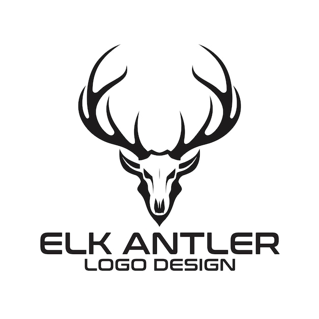 Elk Antler vector logo design