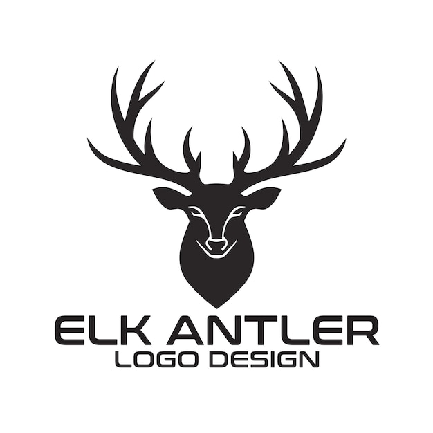 Elk Antler vector logo design