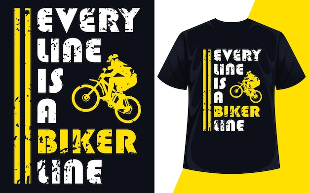 Elke regel is een typografie-t-shirtontwerpvectorsjabloon voor motorrijders