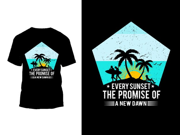 Elke zonsondergang zomer t-shirt ontwerp