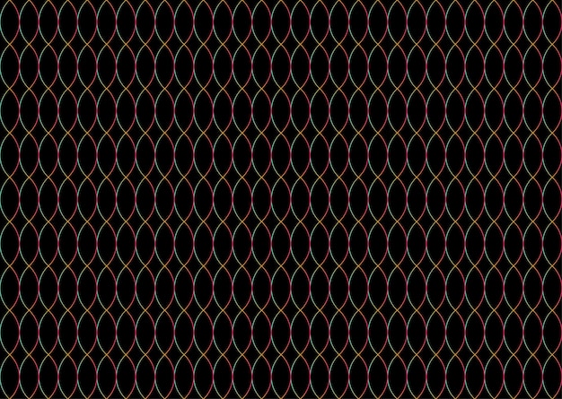 Ellipses Gradient Color Pattern design on Black Background