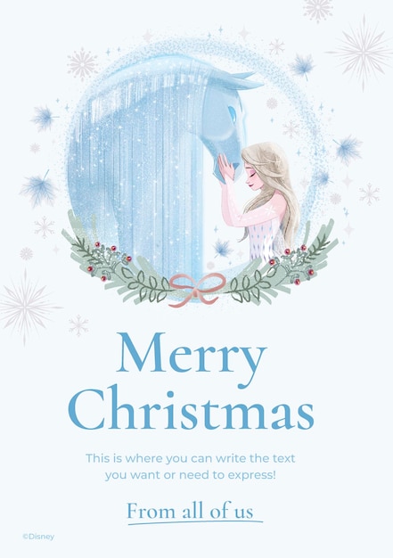 Elsa Frozen Christmas Card