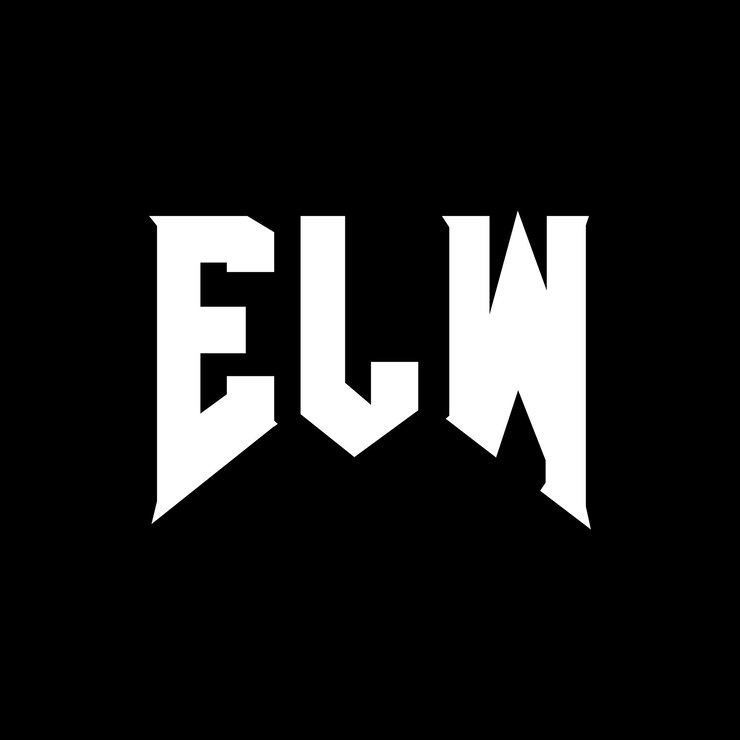 Vector elw letter logo ontwerp voor technologiebedrijf elw logo ontwerp zwarte en witte kleurencombinatie elw logo elw vector elw ontwerp elw icoon elw alfabet elw typografie logo ontwerp