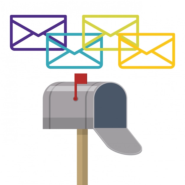 Vettore progettazione di email