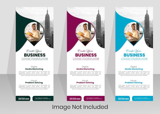 Email footer and personal social media cover design template