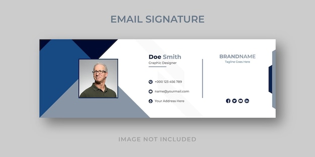 Email footer and personal social media cover