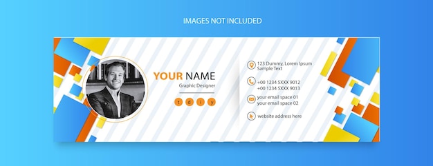 Email footer template design for business promotional