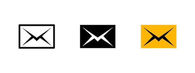email icon closed envelope symbol with sharp angular style vector illustration incoming mail or unread message symbol used in ui alerts and communication tools sign envelope pictogram