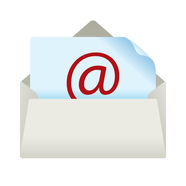 Vector email icon color vector illustration