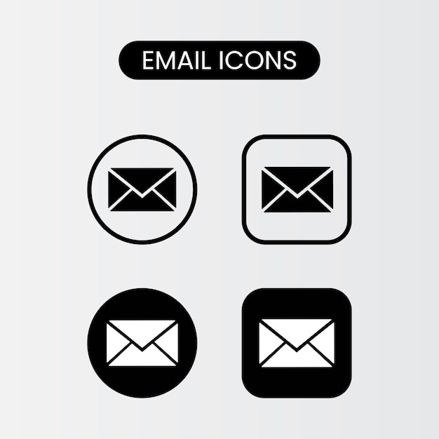 Vector email icon set