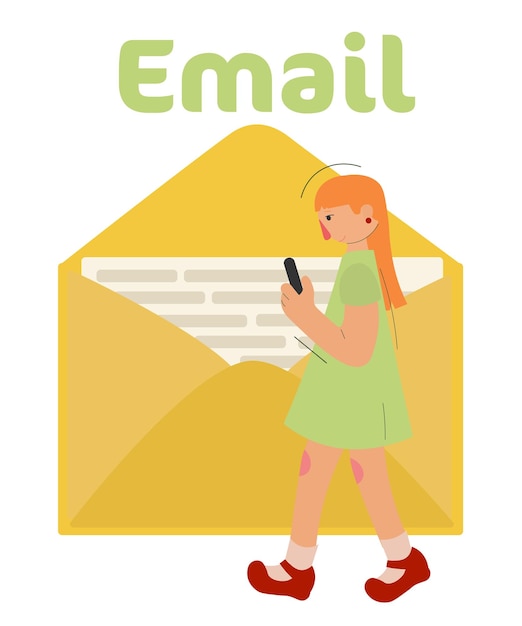 Email letters concept