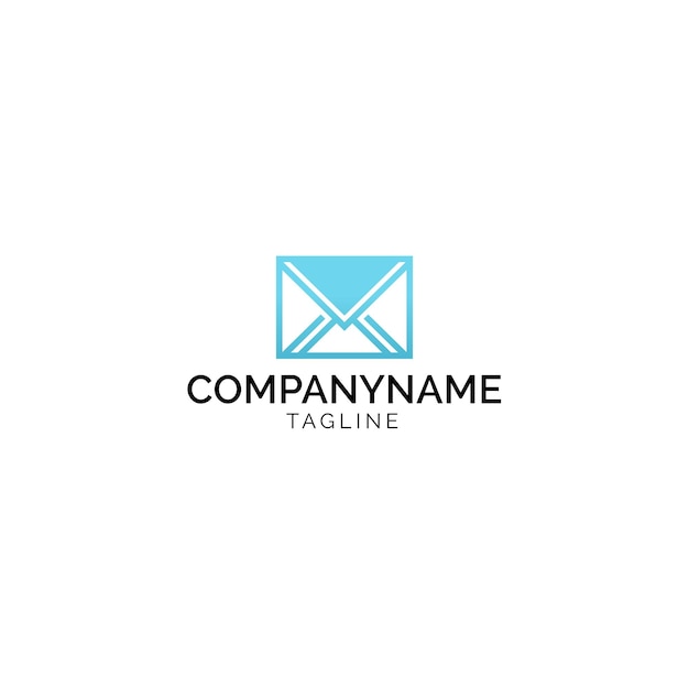 Email logo design template premium vector