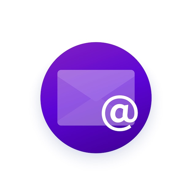 Vector email mail vector round icon