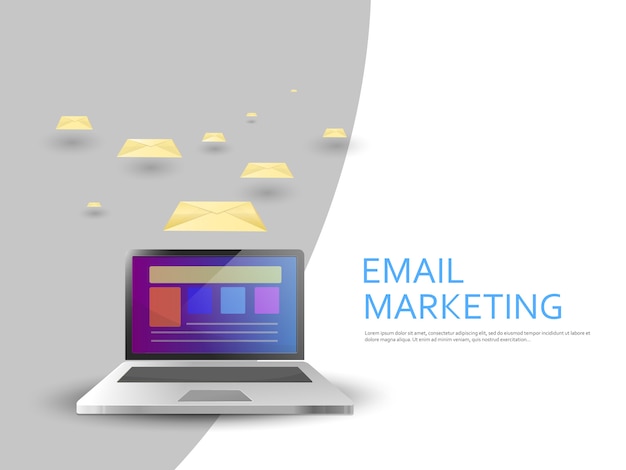 Vector email marketing campaign