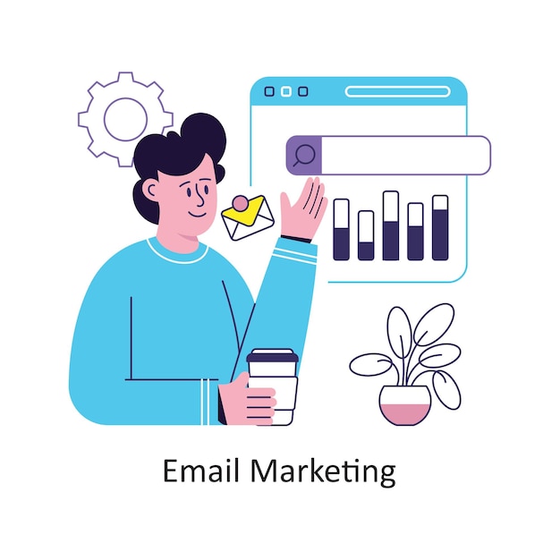 Email Marketing flat style design vector stock illustrations