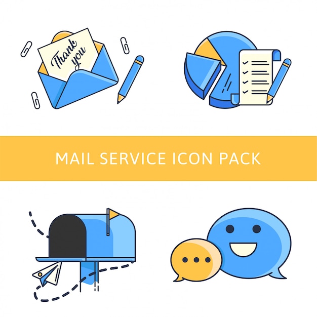 Вектор email маркетинг icon pack