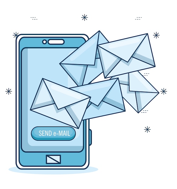 Email di marketing e promozione e-mail di notifica sul cellulare