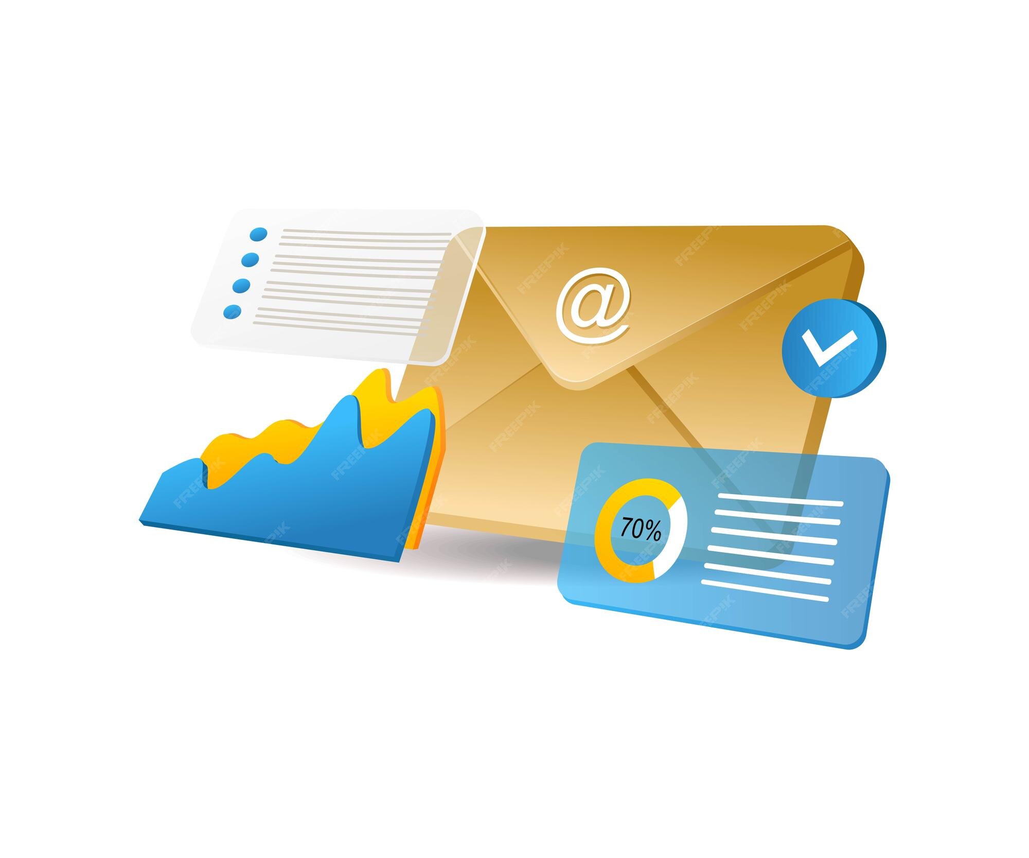 Premium Vector | Email marketing strategy analysis