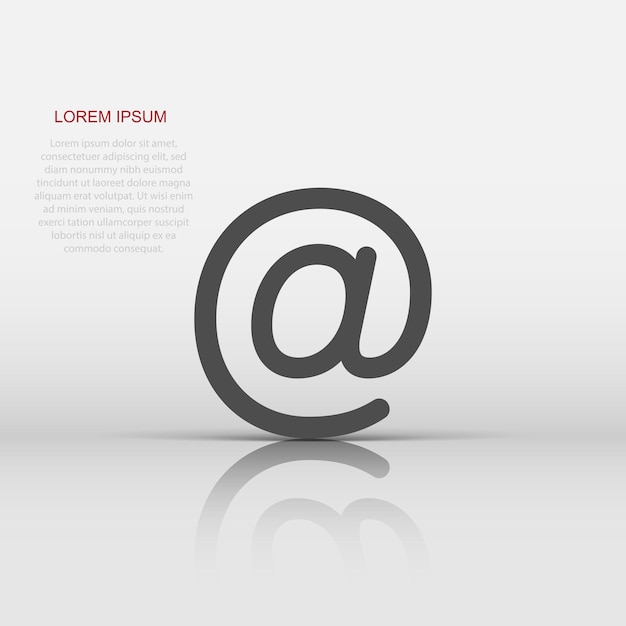 Vector email message icon in flat style mail document vector illustration on white isolated background message business concept