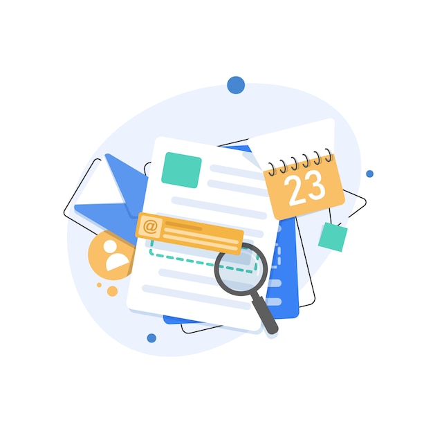 Email and messaging flat illustration