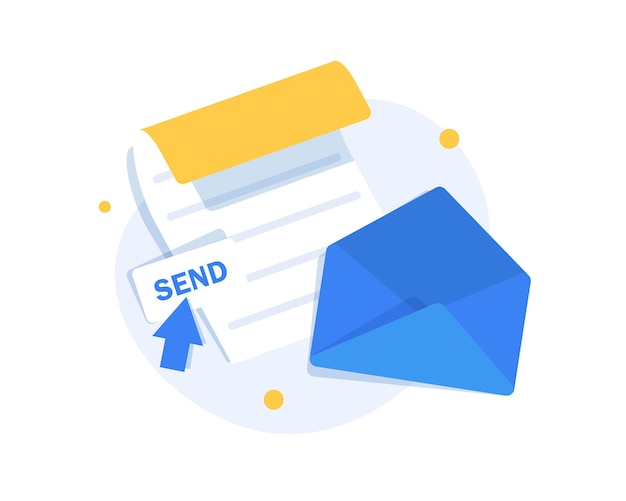 Email and messagingEmail marketing campaignflat design icon vector illustration