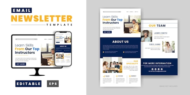 Email Newsletter Template Design for Business