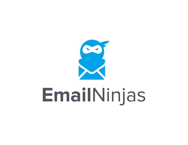 Vector email ninja simple sleek modern logo design