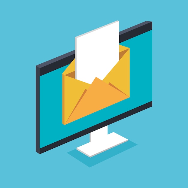 Email notification on pc electronic mail message