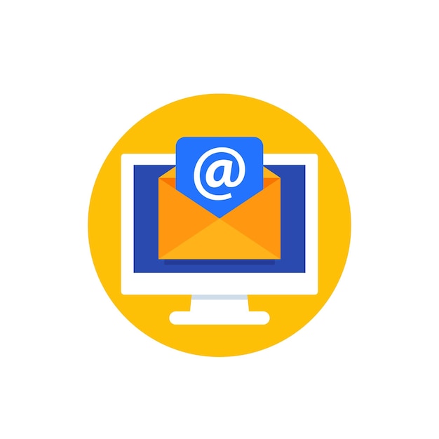 Email service, electronic mail message vector icon