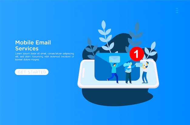 Email services illustration