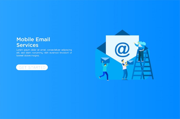 Email services illustration