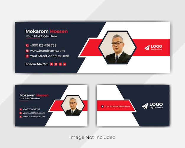 Email Signature and business card template corporate identity