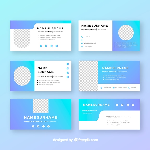 Email signature collection in gradient colors