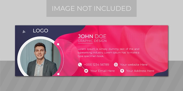 Email signature design or business facebook cover template