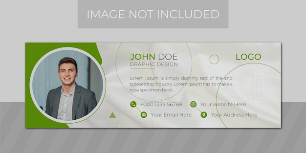 Email signature design or business facebook cover template