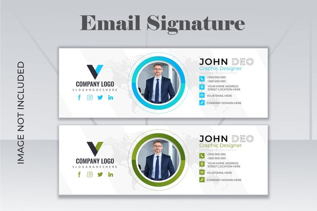 Email signature design colorful and unique email signature design