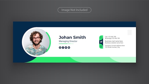 Email signature design or email footer and personal Facebook social media cover template.