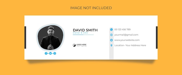 ベクトル ビジネスプロモーション用の電子メール署名デザイン