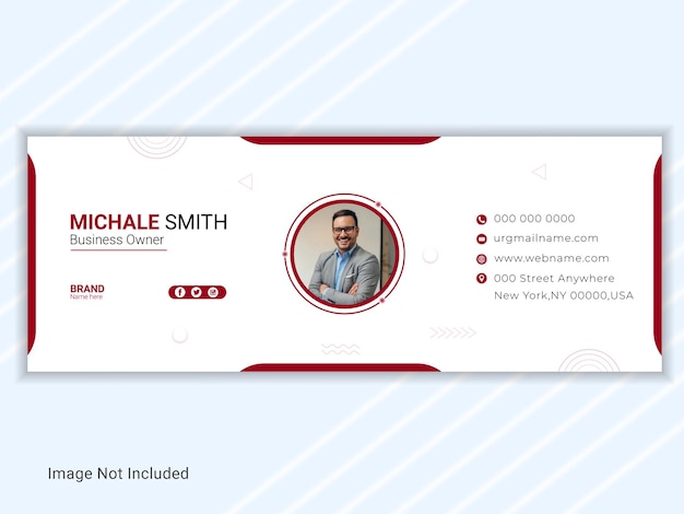 email signature design template or personal social media cover design.